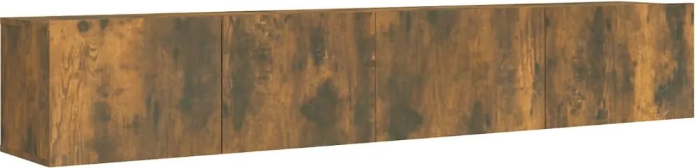 vidaXL Set dulapuri TV, 2 piese, stejar fumuriu, lemn prelucrat