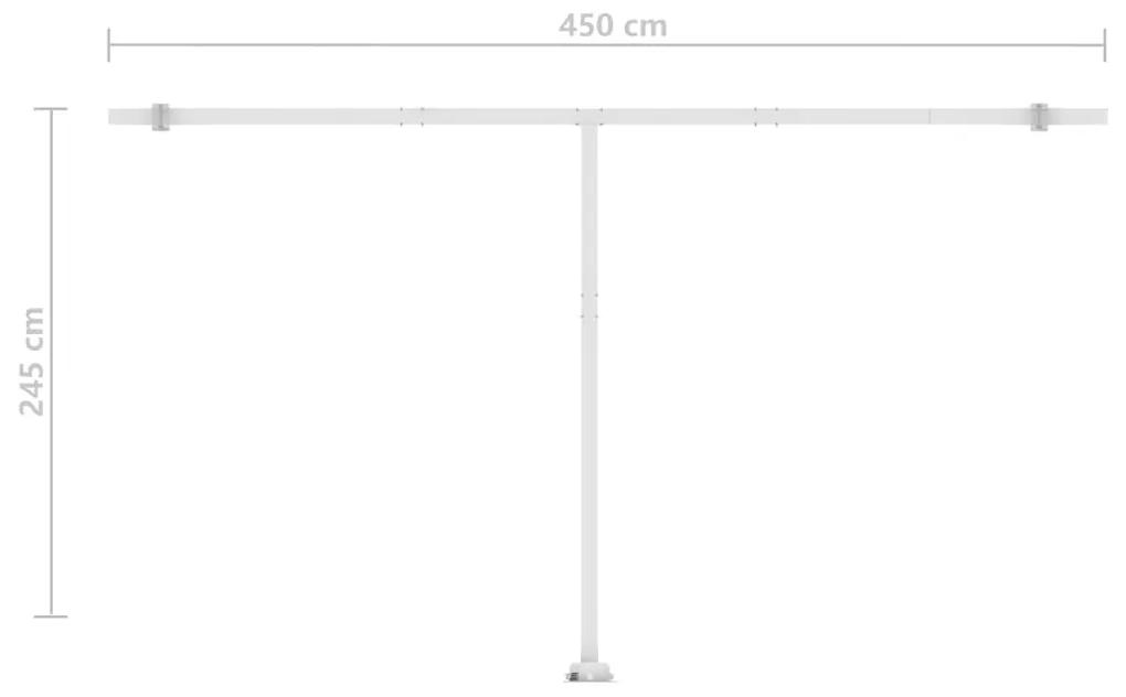Copertina autonoma retractabila automat, antracit, 500x300 cm Antracit, 500 x 300 cm
