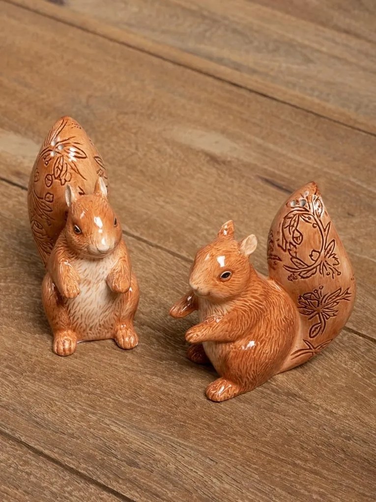 Set sare si piper, din ceramica, Squirrels