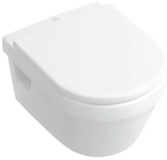 Set vas WC suspendat Villeroy & Boch, Architectura, compact, cu capac Soft Close, alb alpin