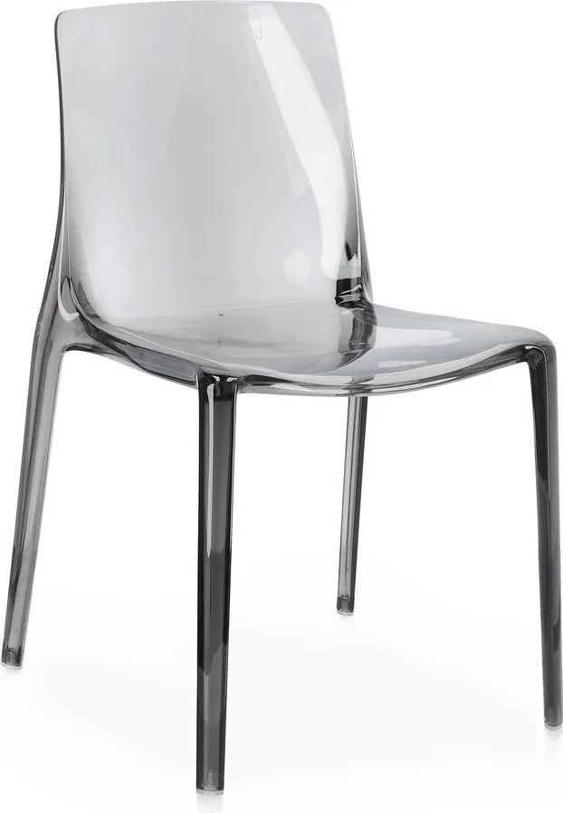 Scaun de grădină gri din plastic Adele – Bizzotto