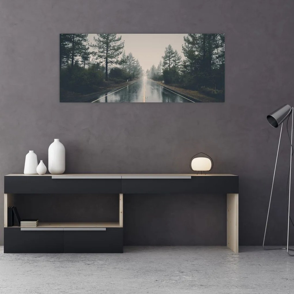 Tablou - Drum în ploaie (120x50 cm)