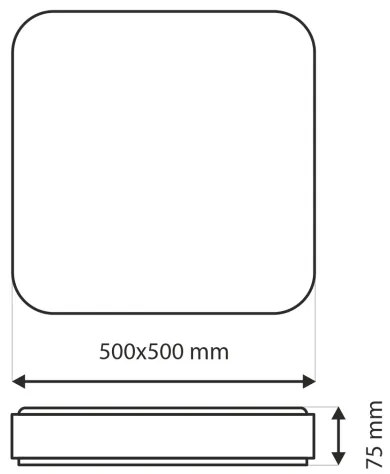 Plafonieră LED dimabilă UNA LED/60W/230V 2700-6500K + telecomandă