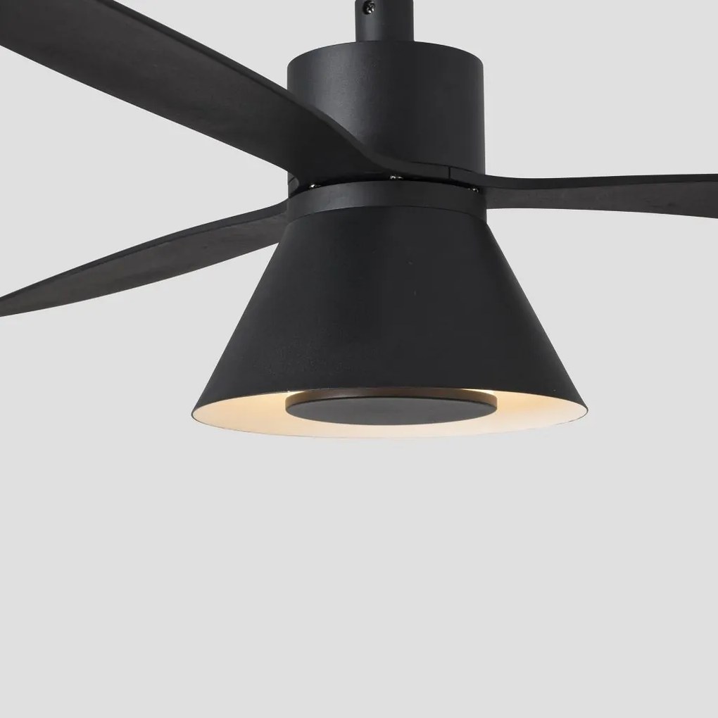 Lustra cu Ventilator si telecomanda AMELIA L CONE LED negru