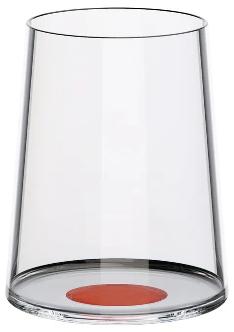 Set 2 pahare de cristal Trebonn SplitGlass 2025121, 280 ml, Ø7.3x9 cm, Posibilitate atasare picior, Roșu