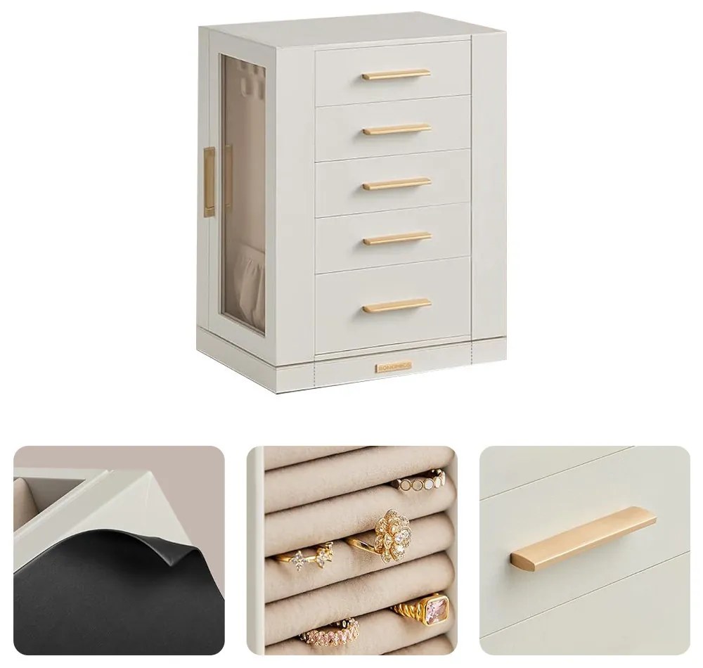 Cutie de bijuterii rotativă 360°