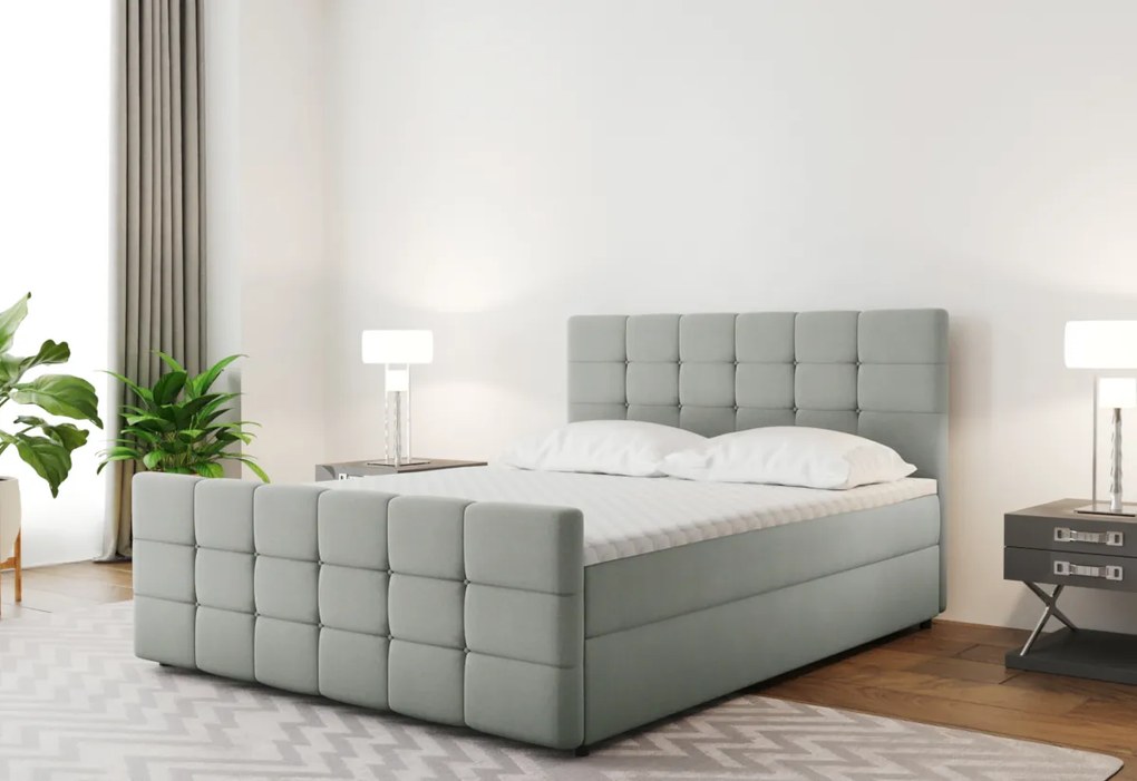 Expedo Pat tapitat boxspring MARENA + topper, 120x200, basel 87