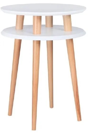 Măsuță auxiliară Ragaba UFO ⌀ 45 cm, alb