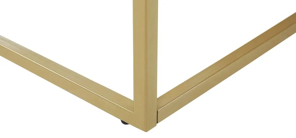 Masă de cafea DELAND (MDF) (negru + auriu cu efect marmură). 1018601