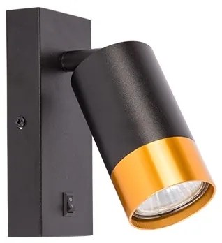 Spot de perete 1xGU10/35W/230V negru/auriu