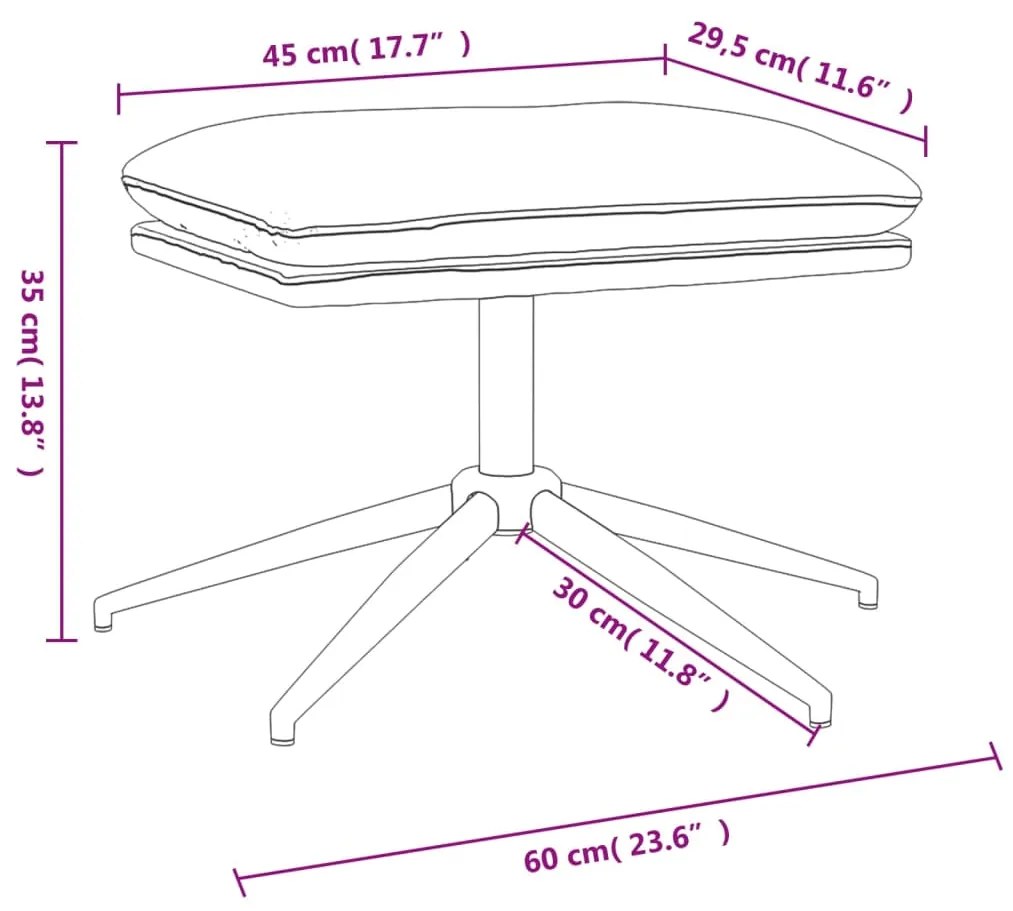 Taburet, negru, 60x60x39 cm, microfibra Negru