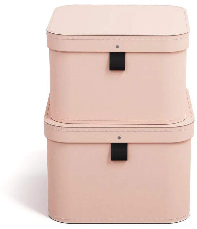 Cutii de depozitare 2 buc. din carton cu capac Ludvig – Bigso Box of Sweden