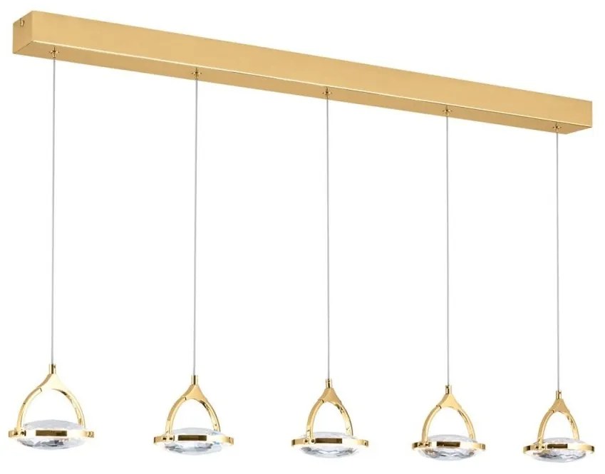 Lustra LED suspendata cu cristal K9 design lux MOON 5L