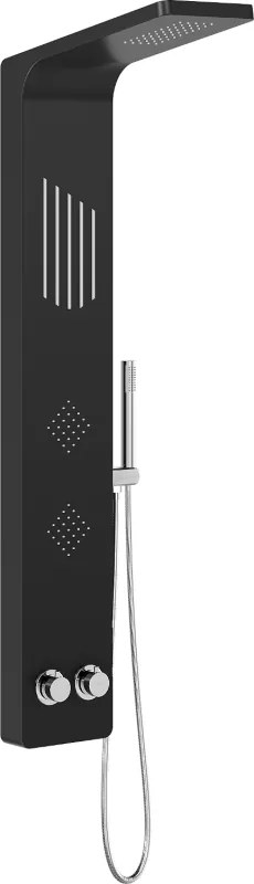 Mexen Navas panou de duș, negru - 7627-02-70