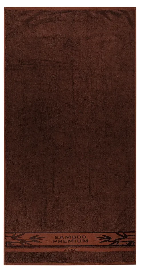 Set prosoape 4Home Bamboo Premium maro închis, 70 x 140 cm, 50 x 100 cm