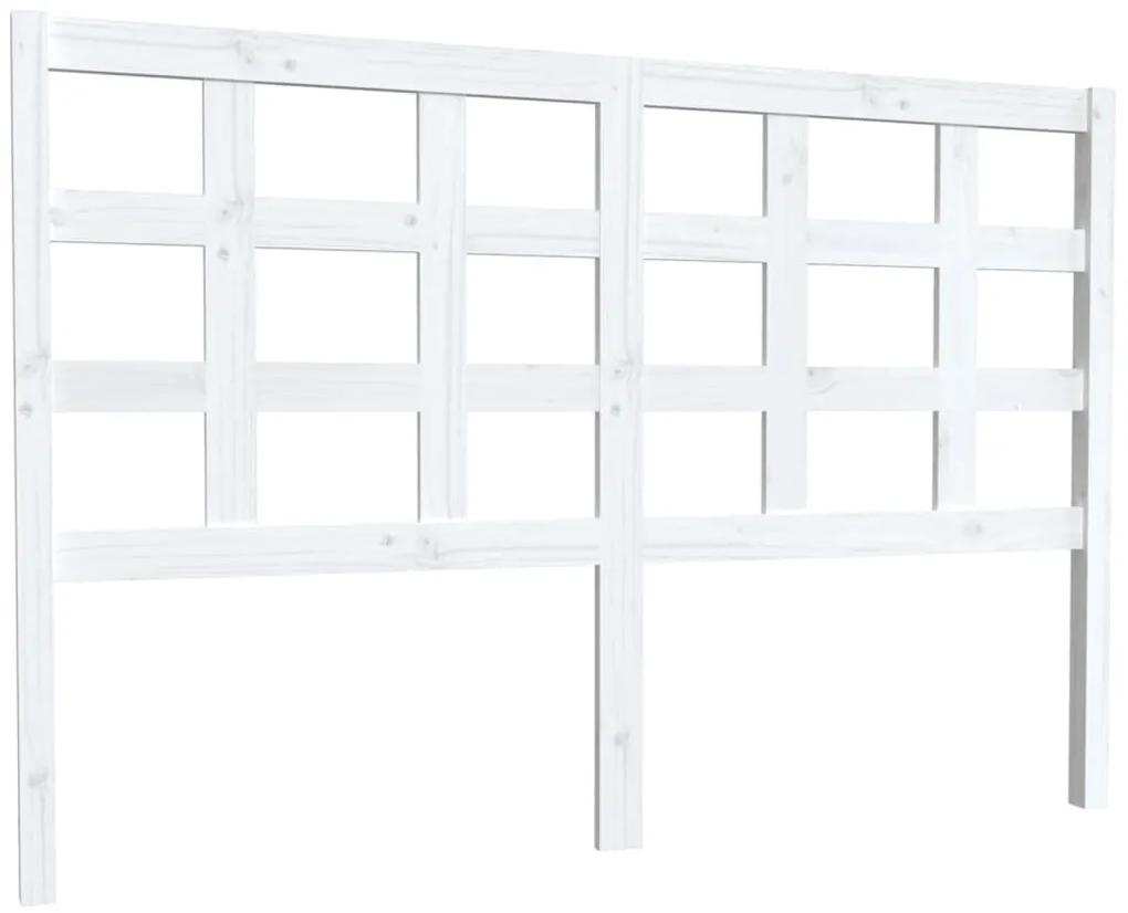 817891 vidaXL Tăblie de pat, alb, 145,5x4x100 cm, lemn masiv de pin