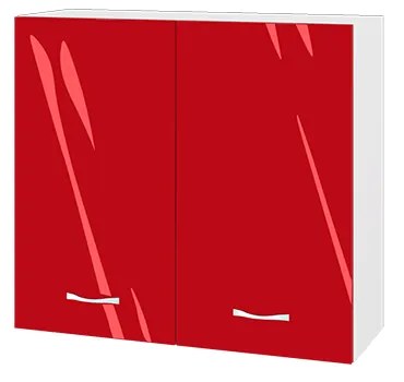 CORP SUSPENDAT BUCATARIE DENISSE 80 CM, 2 USI, ROSU/ALB