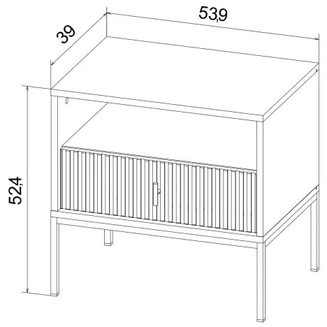 Noptieră SUE neagră