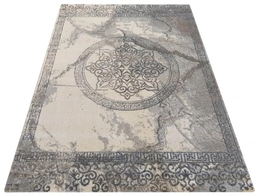 Covor gri cu model mandala Lăţime: 200 cm | Lungime: 290 cm