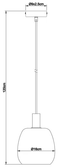 Lustră pe cablu GARRI 1xE14/40W/230V alamă Globo 15789HM