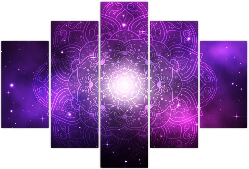 Tablou abstracției violete (150x105 cm)