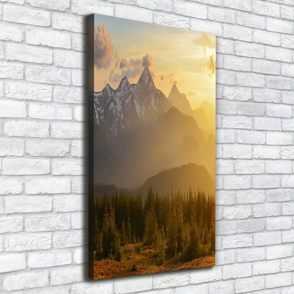 Tablou pe pânză canvas Munte Apus de soare