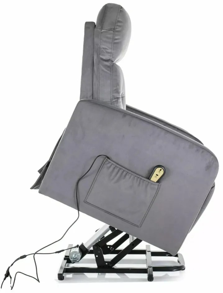 Fotoliu Otus II velvet gri Blu14 H100 cm