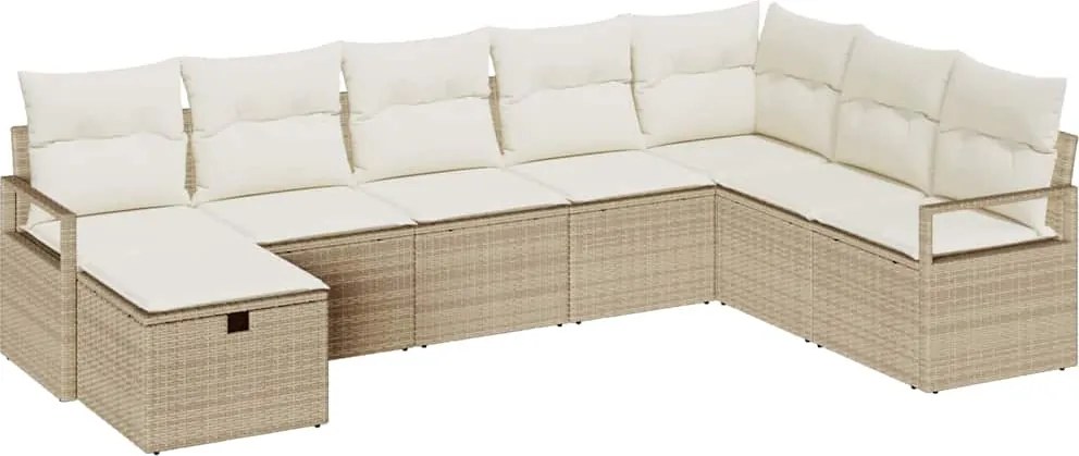 vidaXL Set de canapea cu pernă 5 pcs poliratan