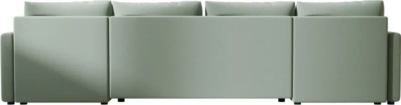 OFERTA Coltar extensibil in U VENORIA 285x146 cm, verde deschis + 2 perne GRATUIT II. calitate