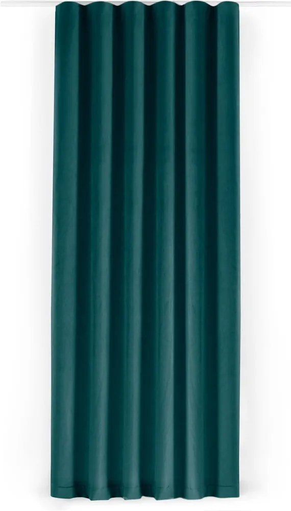 Draperie în culoarea petrolului dimout (semi-opacă) din catifea 140x225 cm Velto – Filumi