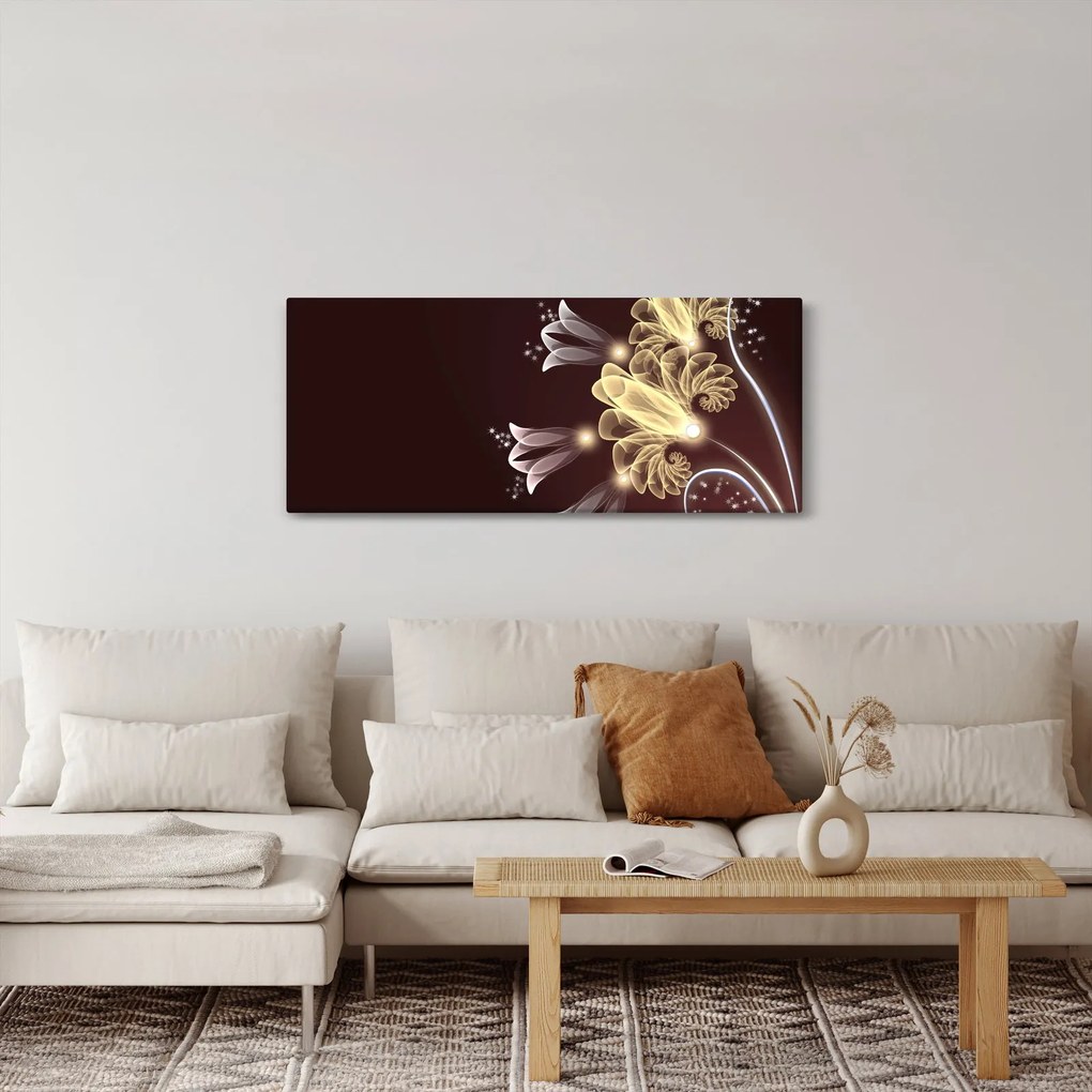Tablou - Flori strălucitoare (120x50 cm)