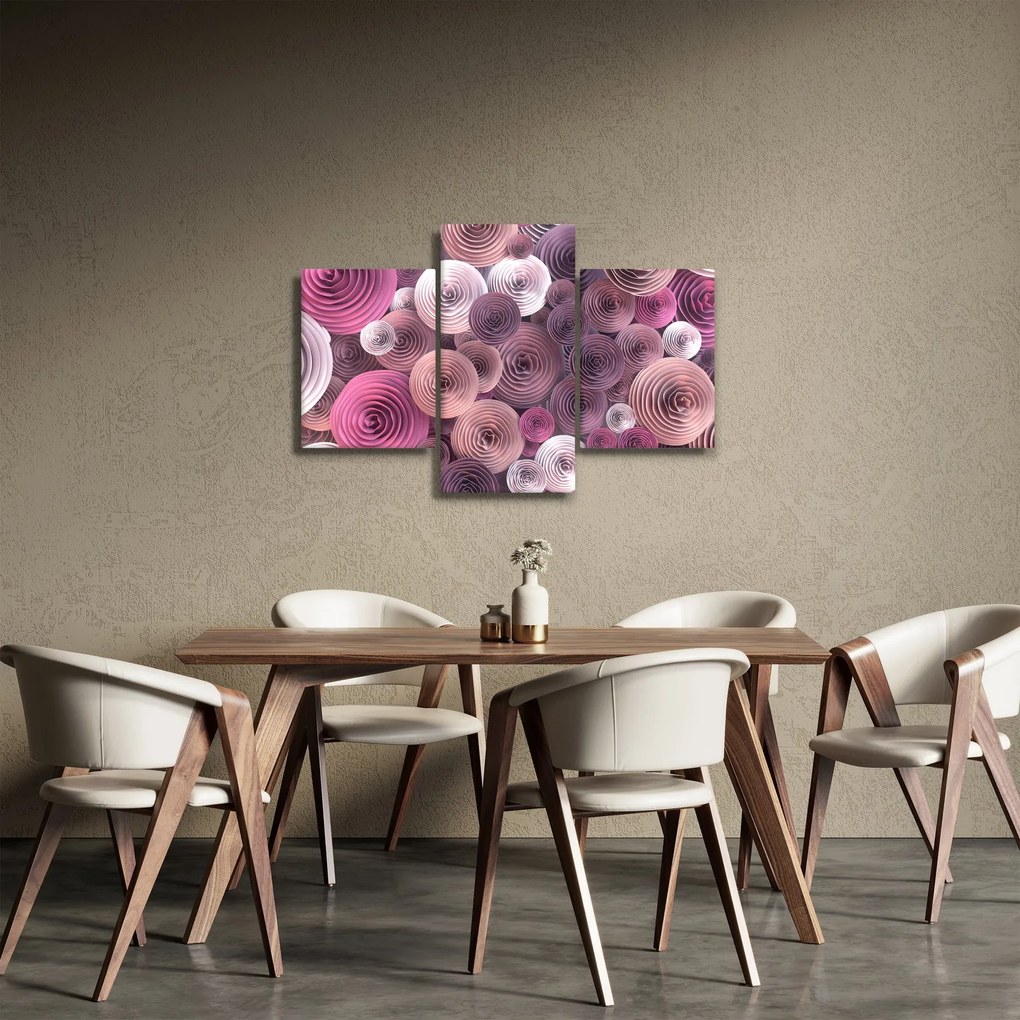 Tablou abstract a florii de trandafir (90x60 cm)