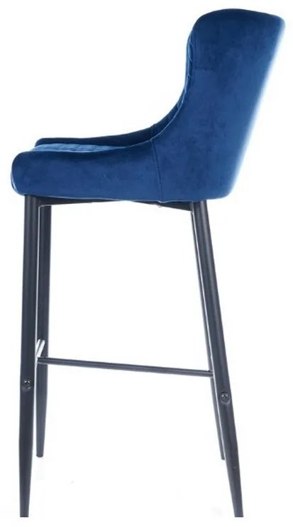 Supermobel Scaun bar COLIN B H-1 VELVET, 42x109x46, bluvel 14 - gri