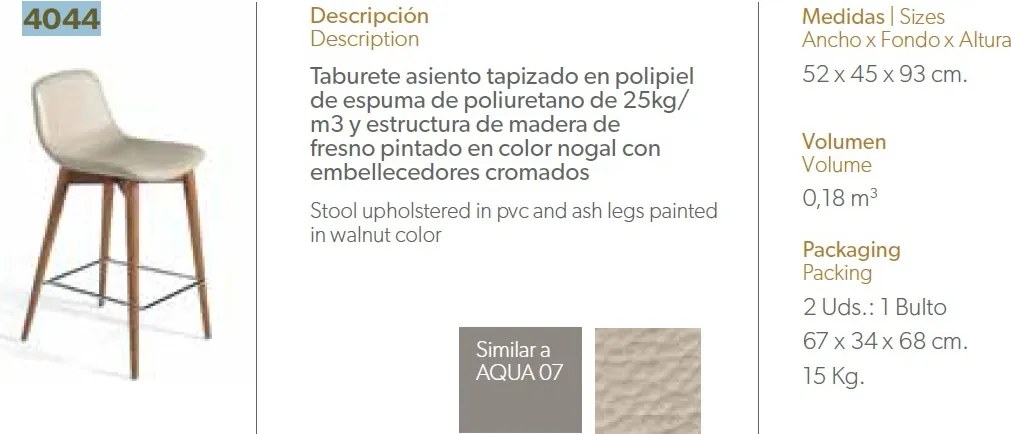 Scaun de bar tapitat design italian Gerda AC-CS788