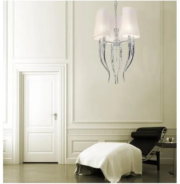 Azzardo AZ0028 - Lustră pe lanț DIABLO 6xE14/11W/230V alb