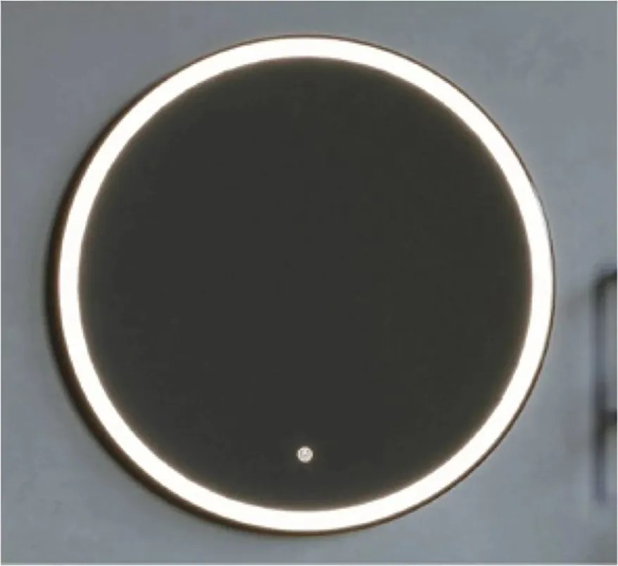 Oglinda cu iluminare si dezaburire Fluminia Black-Boy-90 90 cm