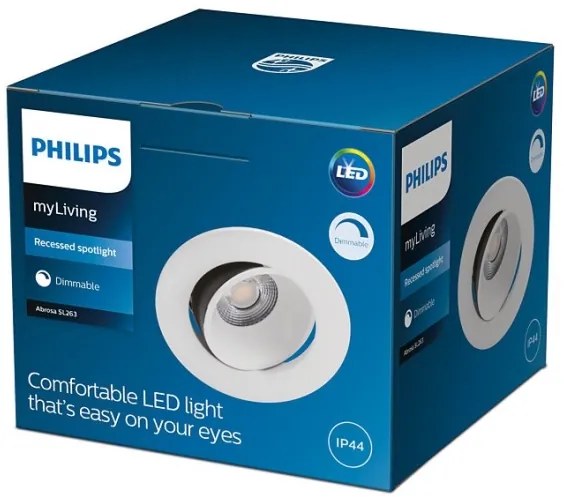 Philips ABROSA LED lampa baie dimabilă 1x9W 230V IP44