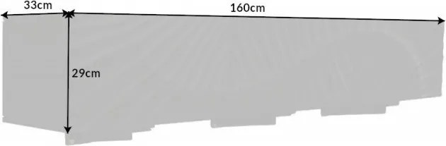 Comoda TV suspendata din lemn de mango Scorpion 160cm, negru