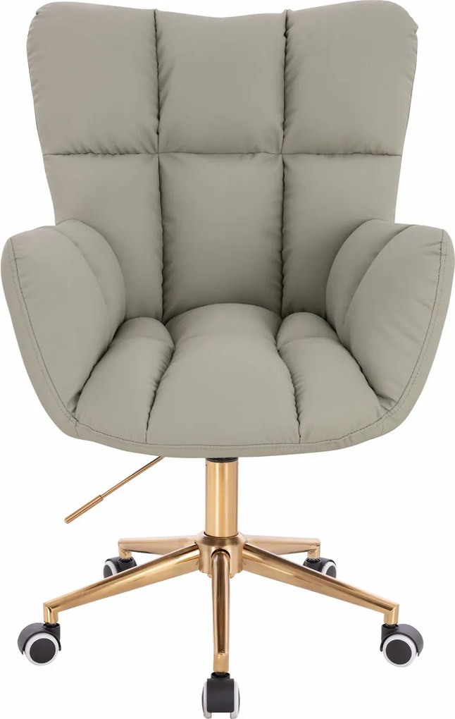 HR650K Scaun Culoare in Piele Ecologica Premium Soft cu Bază Aurie