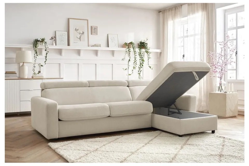 Colțar crem extensibil (cu colț variabil) Monaco – Bobochic Paris