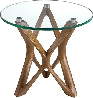 Masuta auxiliara design minimalist Walnut