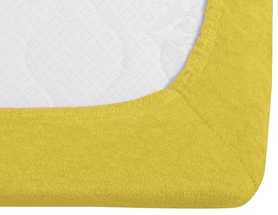 Cearsaf Frotir cu elastic EXCLUSIVE 160 x 200 cm galben