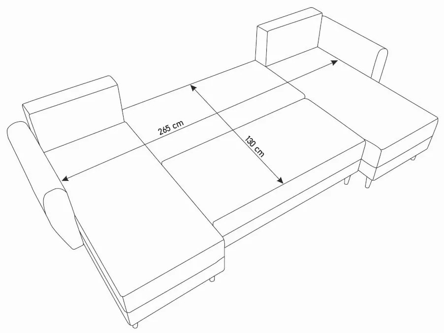 Supermobel Canapea in forma de U PALOMA, 302x92x130 itaka 14