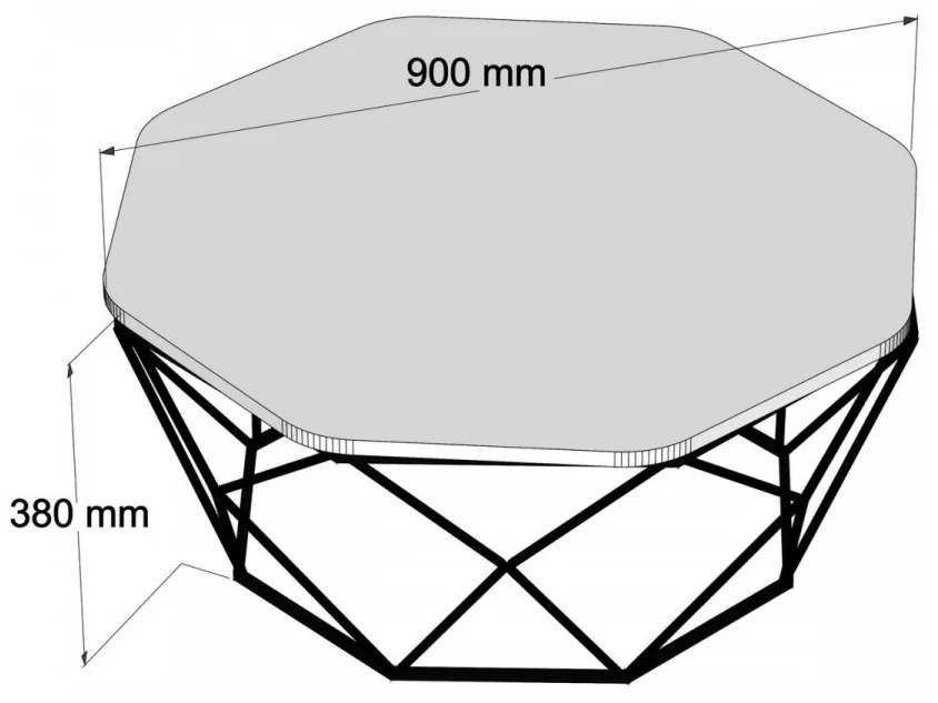Masuta de Cafea Diamond, Nuc