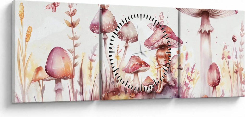 Tablou - Zâna Roz (cu ceas) (90x30 cm)