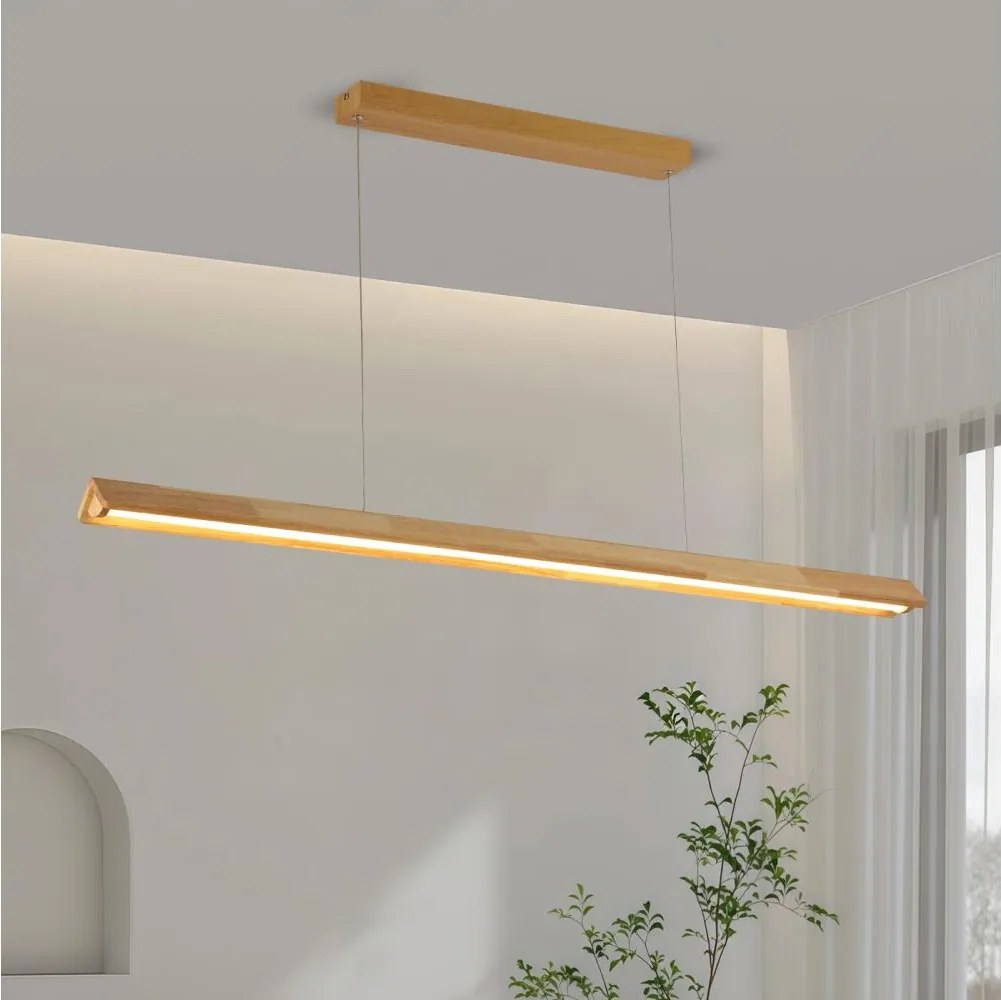 Brilagi - Lustră suspendată cu cablu UMEA WOOD LED/30W/230V 120 cm lemn