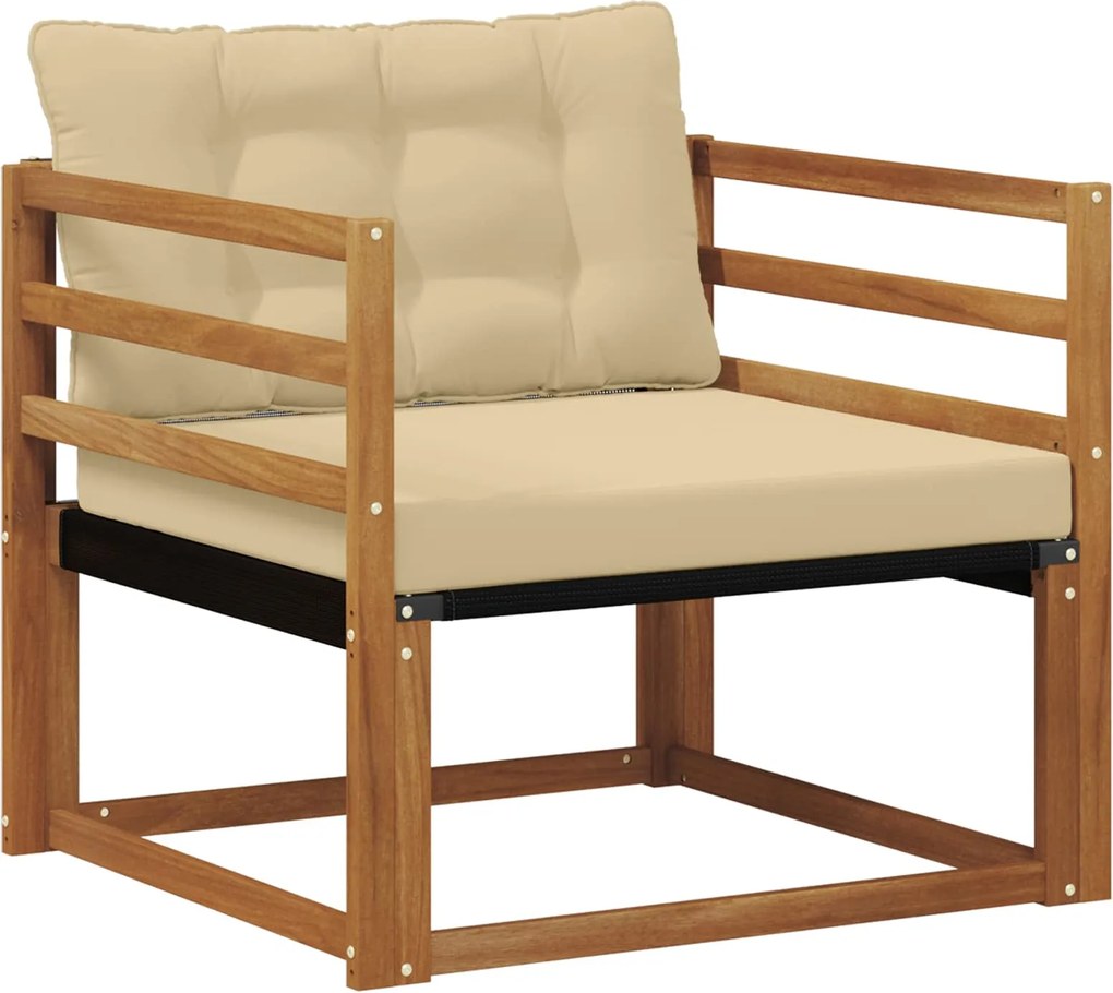 vidaXL Set de canapele de exterior Lemn solid de Acacia și Textilene