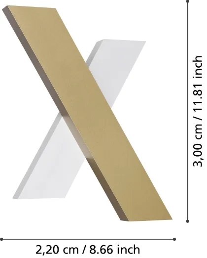 Aplică LED Eglo 390228 BREZZARA 2xLED/5W/230V 3000K