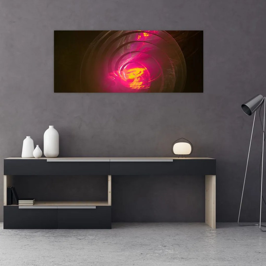 Tablou - abstacție cu spirala (120x50 cm)