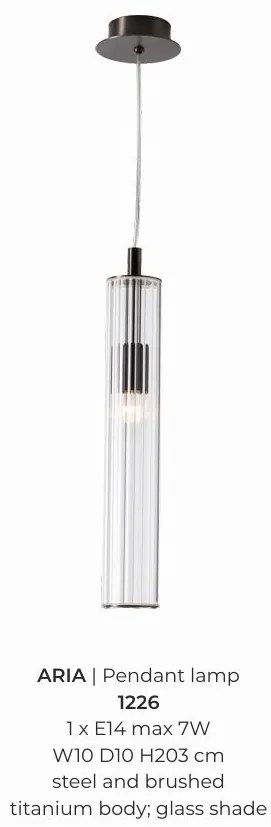 Lustra, Pendul design modern ARIA titan periat